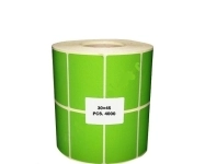 لیبل کاغذی دو ردیفه سبز سایز 30x45 میلی متر