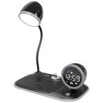 چراغ مطالعه و شارژر وایرلس 15 وات رومیزی ساعت دار