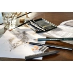 ست طراحی گرافیت پیت مونوکروم فابر کاستل مدل PITT Graphite بسته 19 عددی