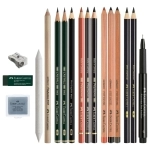 ست طراحی فابر کاستل مدل PITT Monochrome Discovery Set بسته 17 عددی