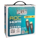 کابل HDMI 2.1 فیبر نوری کی نت پلاس مدل KP-CHAOC21250 کد KP-A160 به طول 25 متر