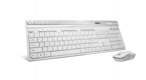 کیبورد و ماوس بی سیم تسکو مدل TKM7106W رنگ سفید