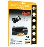 کاغذ فتوگلاسه یونیک سایز A4 وزن 230 گرم 50 برگ