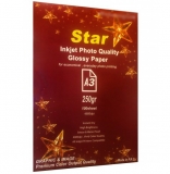 کاغذ فتوگلاسه استار سایز A3 وزن 250 گرم 100 برگ