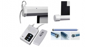 پرده نمایش برقی پروژکتور اسکوپ پارچه عالی سایز 200x 200 سانتی متر