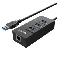 هاب 3 پورت USB 3.0 با خروجی شبکه اوریکو مدل HR01-U3