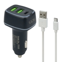 شارژر فندکی تسکو مدل TCG35 با کابل تبدیل MicroUSB