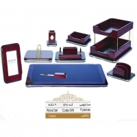 ست رو میزی اداری چوبی 9 تیکه کد 598