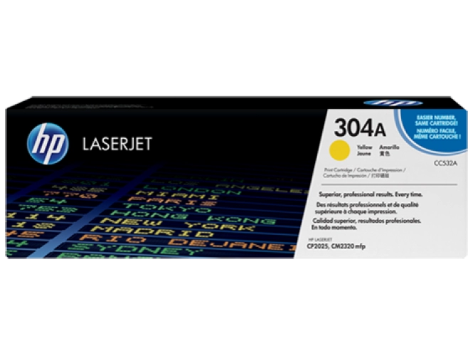 کارتریج لیزری اچ پی مدل 304A رنگ زرد CC532A کارتریج لیزری اچ پی مدل 304A رنگ زرد CC532A