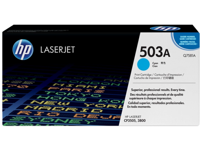 کارتریج لیزری اچ پی مدل 503A رنگ آبی Q7581A کارتریج لیزری اچ پی مدل 503A رنگ آبی Q7581A