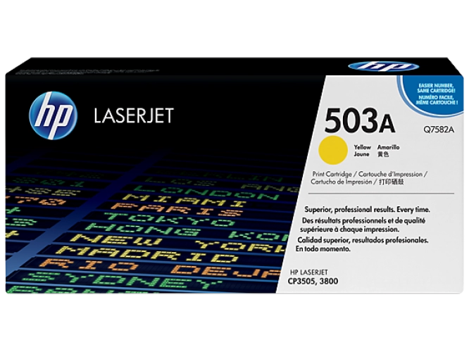 کارتریج لیزری اچ پی مدل 503A رنگ زرد Q7582A کارتریج لیزری اچ پی مدل 503A رنگ زرد Q7582A
