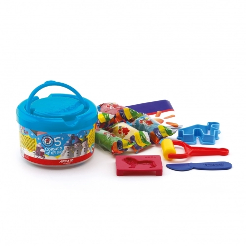 خمیربازی سطلی 5 رنگ آریا