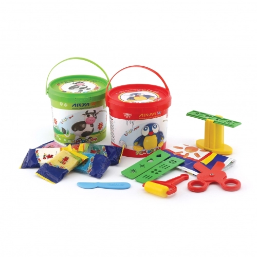 خمیربازی سطلی 6 رنگ پلمپ دار آریا خمیربازی سطلی 6 رنگ پلمپ دار آریا