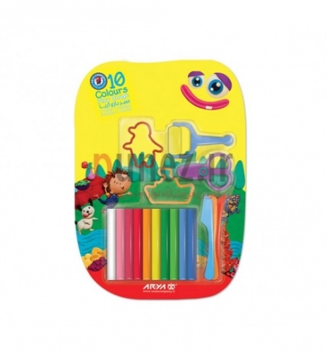 خمیربازی وکیومی 10 رنگ با ابزار آریا