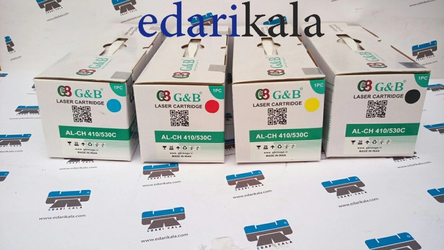 کیت چهاررنگ کارتریج تونر AL-CH410-530C جی اند بی کیت چهاررنگ کارتریج تونر AL-CH410-530C جی اند بی