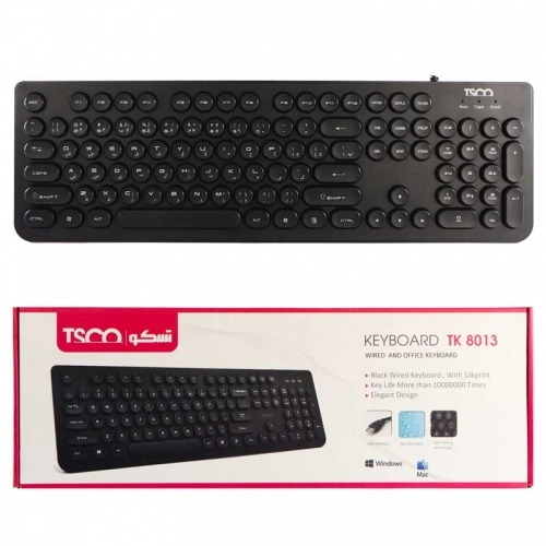 کیبورد تسکو مدل TK8013 با حروف فارسی کیبورد تسکو مدل TK8013 با حروف فارسی
