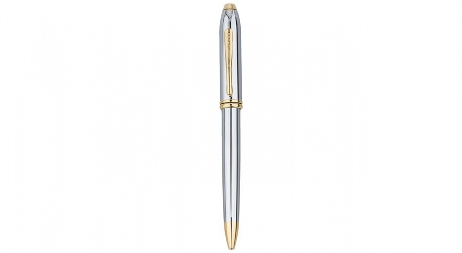 خودکار کراس مدل Townsend بدنه کروم قطعات طلایی خودکار کراس مدل Townsend بدنه کروم قطعات طلایی