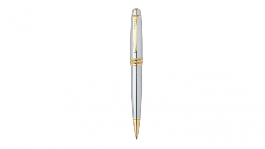 خودکار کراس مدل Bailey رنگ کروم گیره و قطعات طلایی خودکار کراس مدل Bailey رنگ کروم گیره و قطعات طلایی