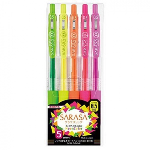روان نویس زبرا مدل Sarasa Clip Neon بسته 5 عددی  روان نویس زبرا مدل Sarasa Clip Neon بسته 5 عددی