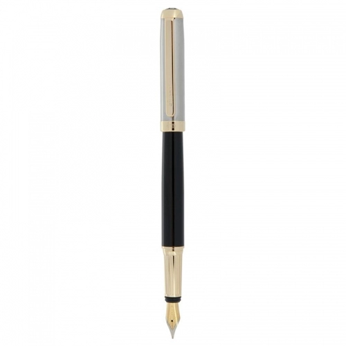 خودنویس ایپلمات مدل Lord نیمه مشکی لاکی،استیل گیره زرد