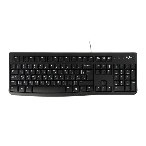 کیبورد باسیم لاجیتک مدل K120 با حروف فارسی   کیبورد باسیم لاجیتک مدل K120 با حروف فارسی