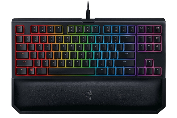کیبورد مکانیکی مخصوص بازی ریزر مدل BlackWidow Tournament Edition Chroma V2 with Green Switch