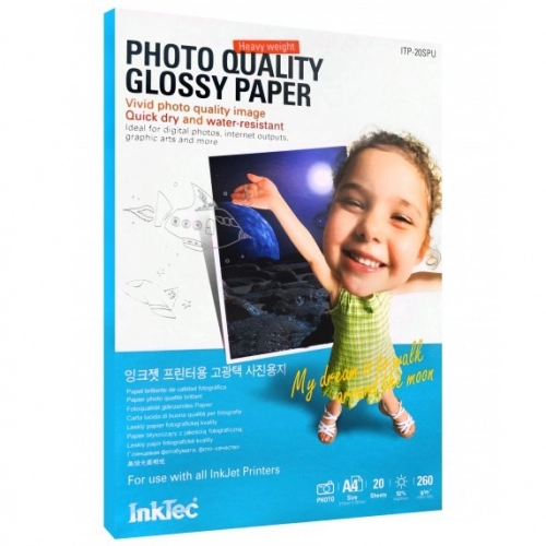 کاغذ فتوگلاسه اینک تک سایز A4 وزن 260 گرم 20 برگ