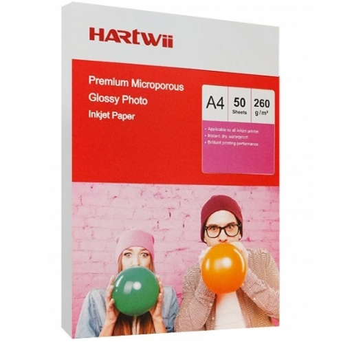 کاغذ فتوگلاسه هارتوی سایز A4 وزن 260 گرم 50 برگ