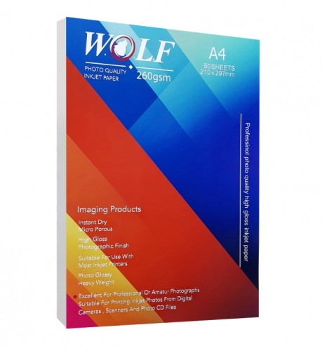 کاغذ های گلاسه ولف سایز A4 وزن 260 گرم 50 برگ کاغذ های گلاسه ولف سایز A4 وزن 260 گرم 50 برگ