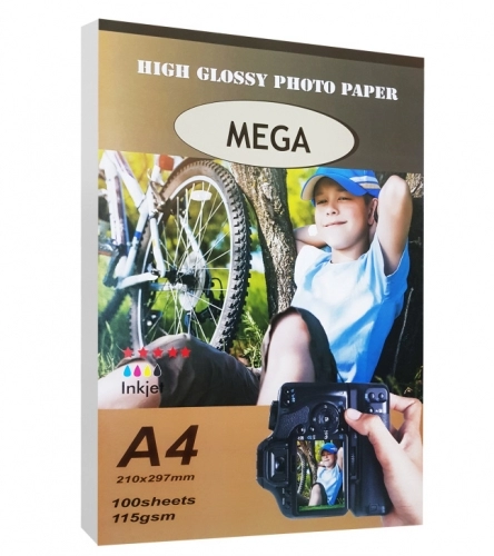 کاغذ های گلاسه مگا سایز A4 وزن 115 گرم 100 برگ کاغذ های گلاسه مگا سایز A4 وزن 115 گرم 100 برگ