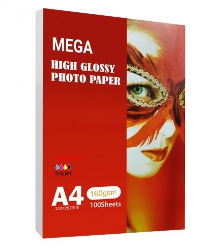 کاغذ های گلاسه مگا سایز A4 وزن 160 گرم 100 برگ کاغذ های گلاسه مگا سایز A4 وزن 160 گرم 100 برگ