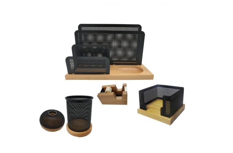 ست لوازم اداری رومیزی مدل BWW05 مجموعه 5 عددی ست لوازم اداری رومیزی مدل BWW05 مجموعه 5 عددی