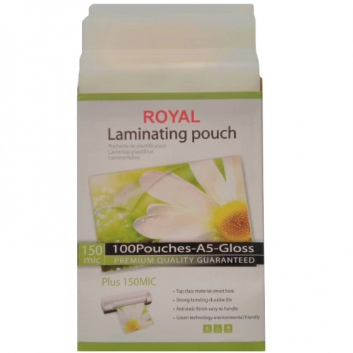 طلق پرس رویال 150 میکرون سایز A5 بسته 100 عددی طلق پرس رویال 150 میکرون سایز A5 بسته 100 عددی