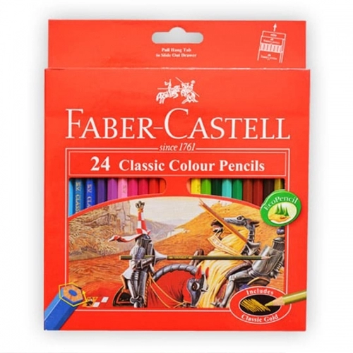 مداد رنگی 24 رنگ فابر کاستل مدل Classic بسته مقوایی