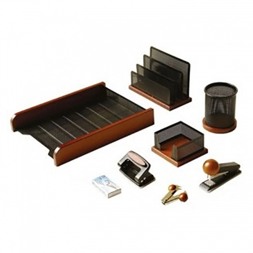 ست رومیزی چوب و فلز 8 تیکه ست رومیزی چوب و فلز 8 تیکه