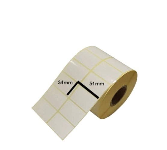 لیبل PVC دو ردیفه سایز 34x51 میلی متر