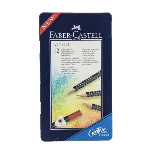 مداد رنگی 12 رنگ فابر کاستل مدل Art Grip کد 114312