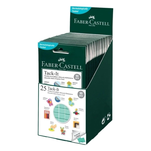 چسب خمیری فابر کاستل مدل Tack-it جعبه 25 بسته ای 50 گرمی کد 187091